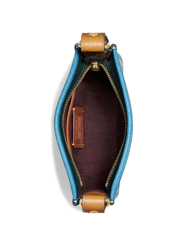 Coach 89124 Emery Crossbody 21 In Colorblock Brass Dark Teak Multi Balilene