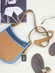 Coach 89124 Emery Crossbody 21 In Colorblock Brass/Dark Teak Multi