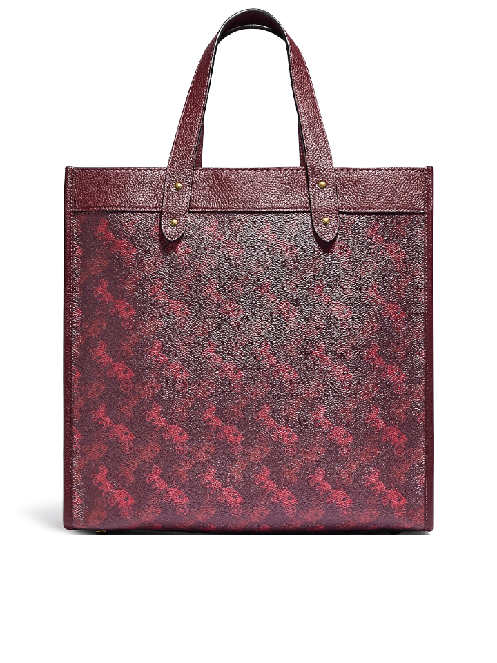 Fashion coach oxblood tote