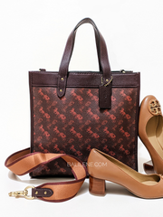 Coach-89143-Field-Tote-With-Horse-And-Carriage-Print-Oxblood-Cranberry-Balilene-detail-depan
