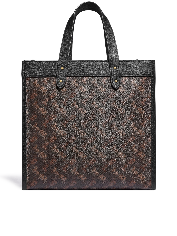 Coach ◆ 89143 Field tote with horse and carriage print Coach Field Tote In Signature Canvas With Horse And Carriage