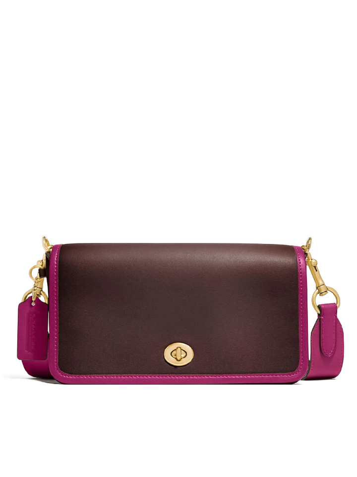 Coach-89171-Dinky-In-Colorblock-Dark-Teak-Multi-Balilene-depan