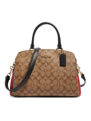 Coach 91016 Lillie Carryall In Colorblock Signature Canvas Khaki Multi