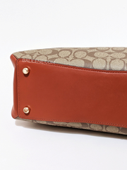 Coach 91016 Lillie Carryall In Colorblock Signature Canvas Khaki Multi