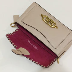 Coach 91025 Jade Shoulder Bag Leather Whipstitch Taupe