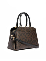 Coach Mini Lillie Carryall In Signature Canvas Brown Black