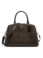 Coach-91495-Lillie-Carryall-In-Signature-Canvas-Brown-Black-Balilene-depan
