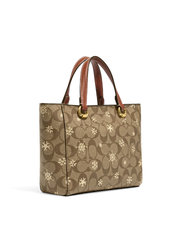 Coach Alice Satchel In Signature Canvas With Snowflake Print Khaki/Gold Multi