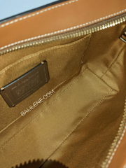 Coach Alice Satchel In Signature Canvas With Snowflake Print Khaki/Gold Multi