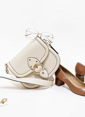 Coach C0749 Beat Saddle Glovetanned Leather Bag Ivory