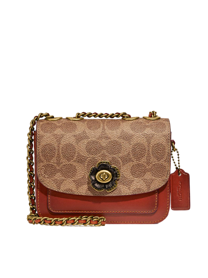 Coach-C0829-Madison-Shoulder-Bag-16-In-Signature-Canvas-Tan-Rust-Balilene-depan