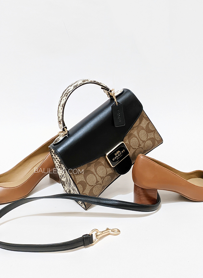 gambar-Coach-C1325-Pepper-Satchel-In-Signature-Canvas-Khaki-Black-Multi-Balilene-detail