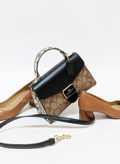 gambar-Coach-C1325-Pepper-Satchel-In-Signature-Canvas-Khaki-Black-Multi-Balilene-detail