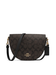 Coach C1430 Ellen Crossbody In Signature Canvas Brown Black