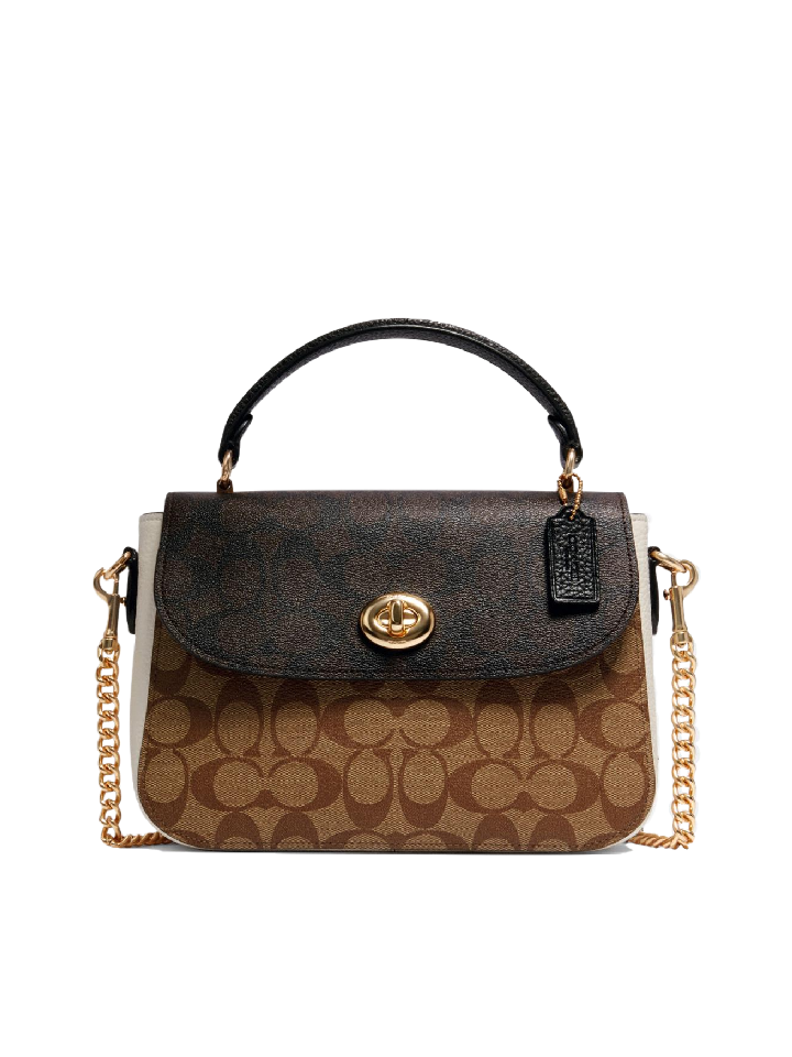 Coach signature discount top handle crossbody