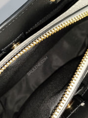 Coach Mini Lillie Carryall In Blocked Signature Canvas Khaki Brown Multi