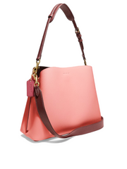 Coach C2590 Willow Shoulder Bag In Colorblock Candy Pink Multi