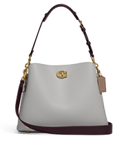 Coach C2590 Willow Shoulder Bag In Colorblock Dove Grey Multi