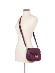 Coach C2803 Georgie Saddle Bag With Quilting Boysenberry