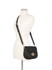 Coach C2806 Georgie Saddle Bag In Colorblok Signature Brown Black