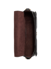 Coach C3241 Georgie Saddle Pebble Leather Bag Black