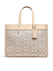 Coach-C3282-Field-Tote-30-In-Signature-Jacquard-Brass-Stone-Ivory-Balilene-depan