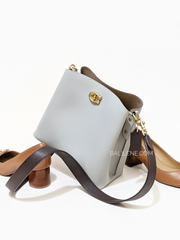 Coach Willow Bucket Bag In Colorblock Dove Grey Multi