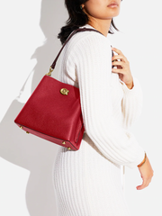 Coach C3766 Willow Bucket Bag In Colorblock Red Multi