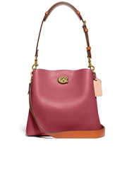 Coach C3766 Willow Bucket Bag In Colorblock Rouge Multi