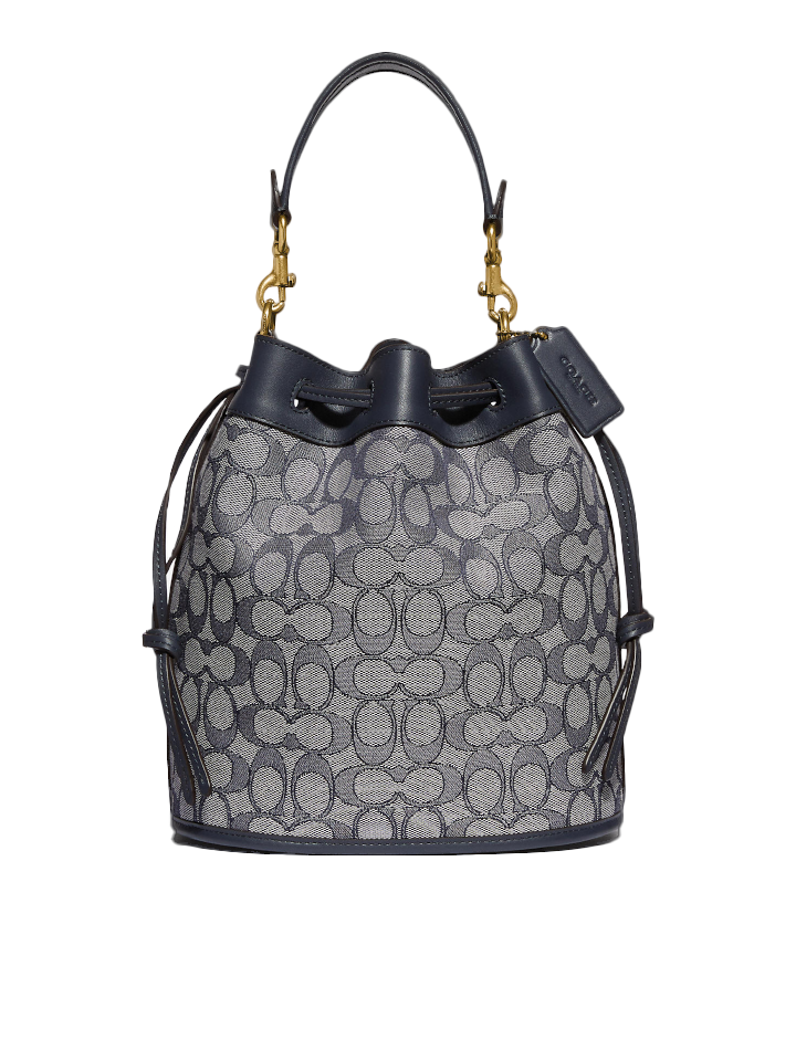 Coach-C3853-Field-Bucket-Bag-In-Signature-Jacquard-Midnight-Navy-Balilene-depan