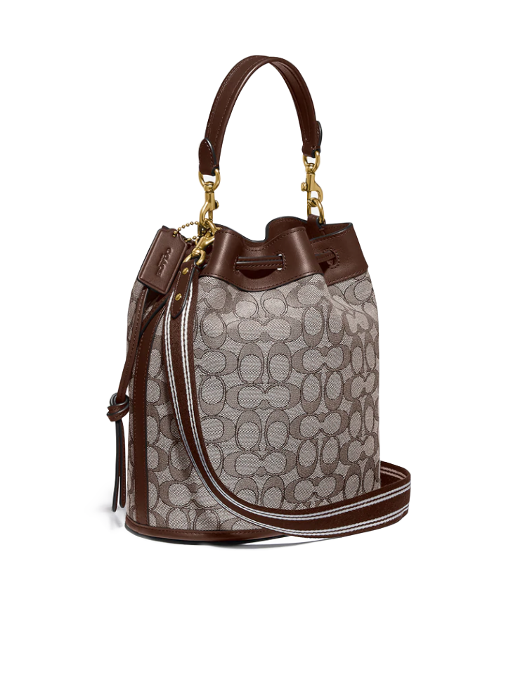 Coach Signature Jacquard Field on sale Bucket Bag