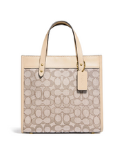 Coach-C3865-Field-Tote-22-In-Signature-Jacquard-Stone-Ivory-Balilene-depan