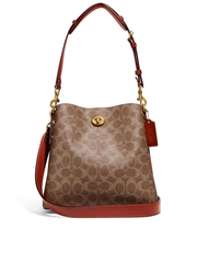 Coach-C3890-Willow-Bucket-BagIn-Signature-Canvas-Tan-Rust-Balilene-depan