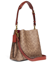 Coach-C3890-Willow-Bucket-BagIn-Signature-Canvas-Tan-Rust-Balilene-samping
