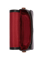 Coach C4059 Saddle Bag With Horse And Carriage Dot Print Black