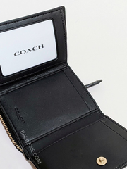 Coach C6023 Small Trifold Wallet In Signature Canvas With Stripe Print