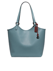 Coach Day Tote Pebbled Leather Sage Multi