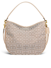 Coach Soft Tabby Hobo In Signature Jacquard Stone Ivory