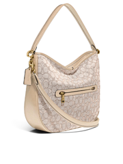 Coach Soft Tabby Hobo In Signature Jacquard Stone Ivory