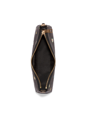 Coach C6823 Jes Baguette In Signature Canvas With Vintage Mini Rose Print Brown Black Multi