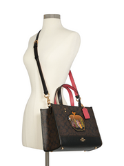 Coach C6921 Dempsey Carryall In Signature Canvas With Souvenir Skyline Apple Brown Black