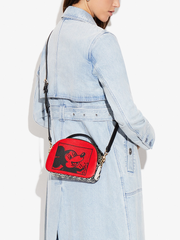 Coach-C6977-Disney-Mickey-Mouse-X-Keith-Haring-Serena-Satchel-Electric-Red-Multi-Balilene-onmodel