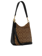 Coach C7229 Georgie Hobo In Colorblock Signature Canvas Khaki/Terracotta Multi