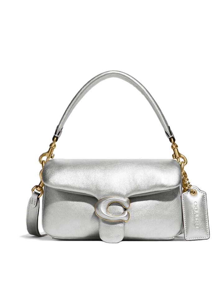 Coach C7876 Pillow Tabby Shoulder Bag 18 Metallic Silver – Balilene