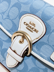 Coach C8513 Kleo Top Handle In Signature Chambray Light Denim/Chalk