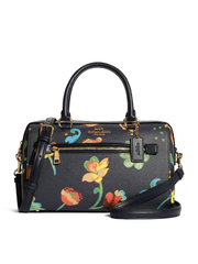 Coach C8617 Rowan Satchel With Dreamy Land Floral Print Midnight Multi