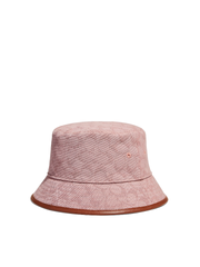 Coach C8885 Signature Jacquard Bucket Hat In Organic Cotton And Recycled Polyester Faded Pink