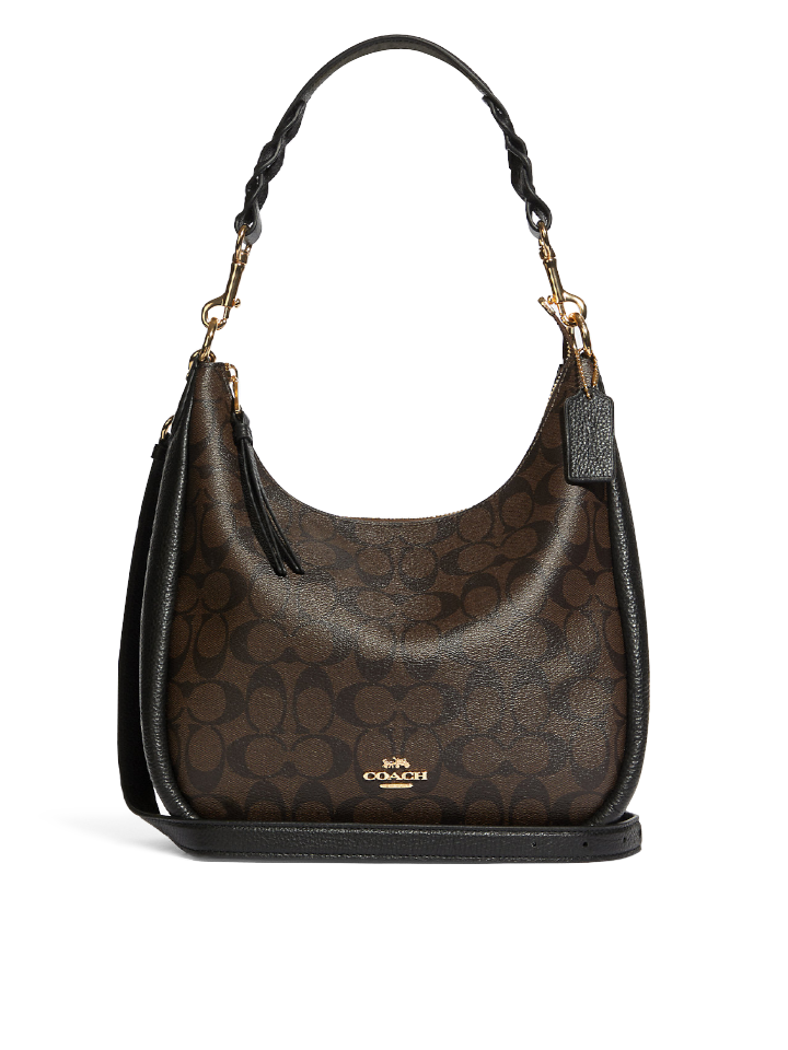 Coach C9189 Jules Hobo In Signature Canvas Brown Black – Balilene Coach C9189 Jules Hobo In Signature Canvas Brown Black – Balilene