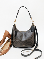 Coach C9189 Jules Hobo In Signature Canvas Brown Black
