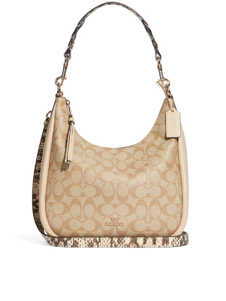 Coach-C9191-Jules-Hobo-In-Signature-Canvas-Light-Khaki-Ivory-Multi-Balilene-depan